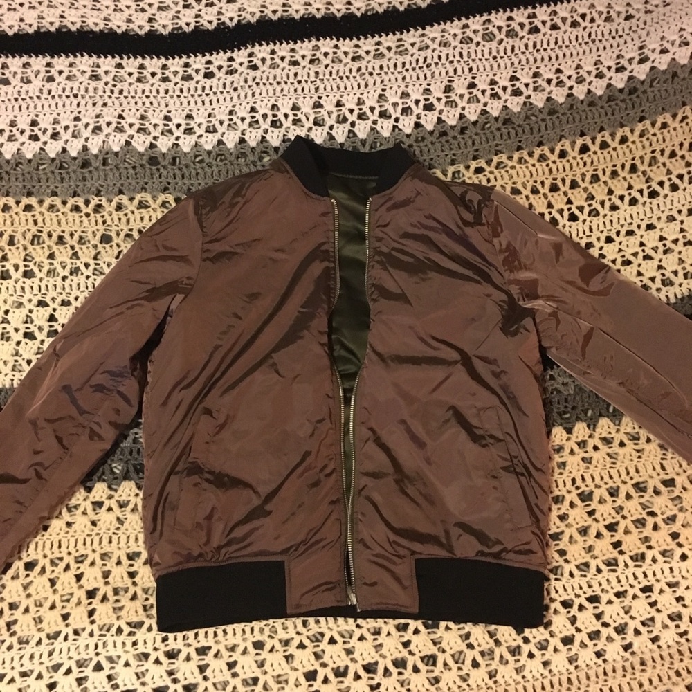 Mans reversible bomber jacket.